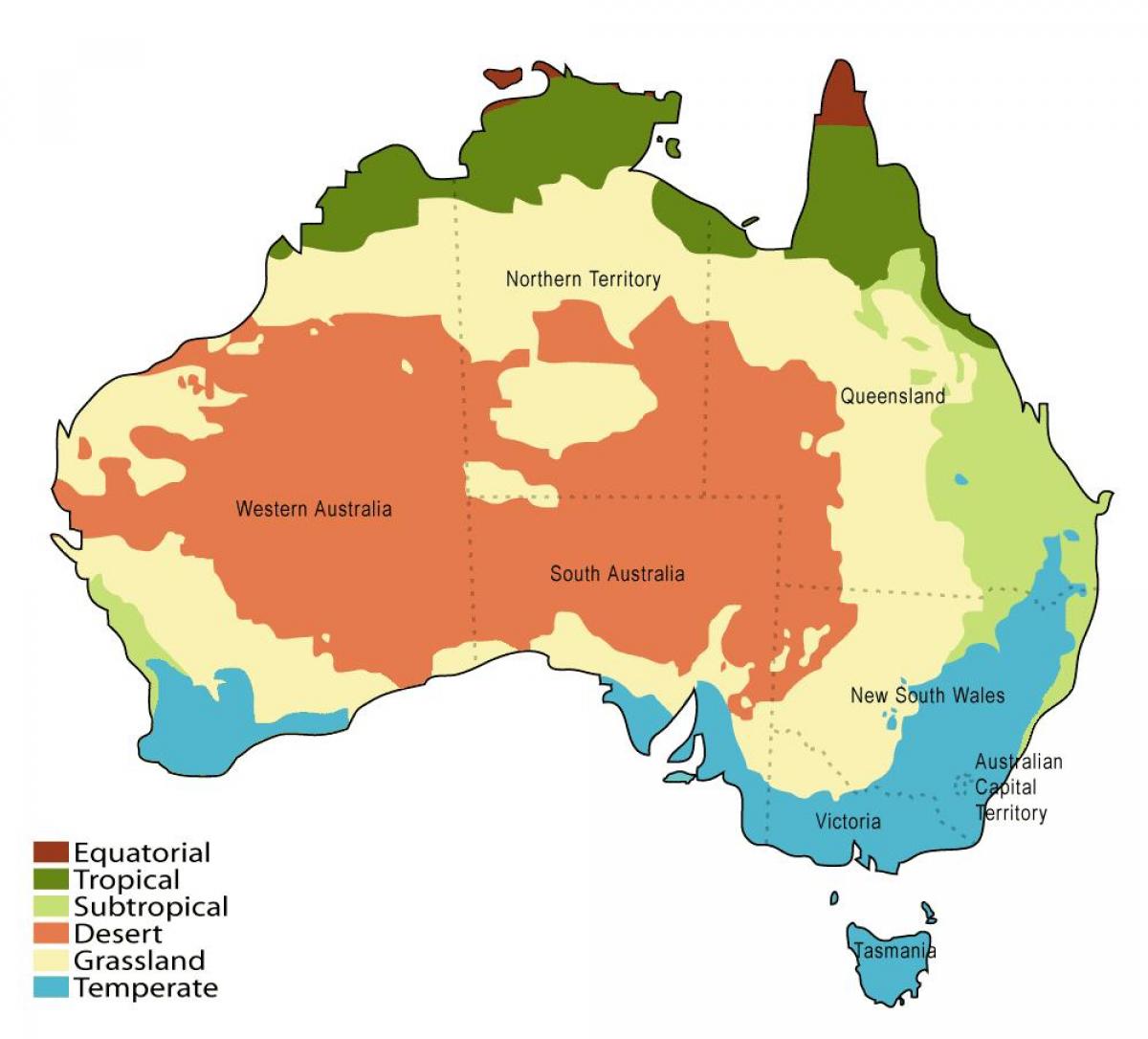 mapa climatico de australia Australia clima mapa   mapa Climático de Australia (Australia y 