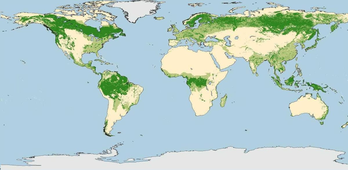 Australia bosques mapa
