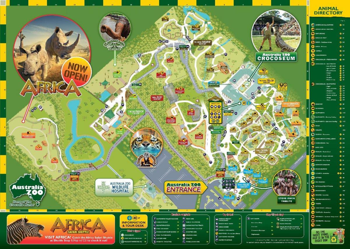 mapa de Australia zoo