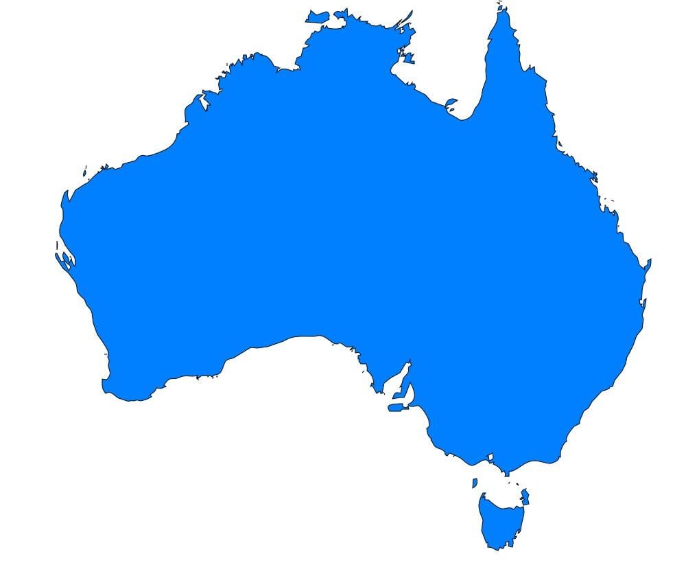 Australia mapa del vector