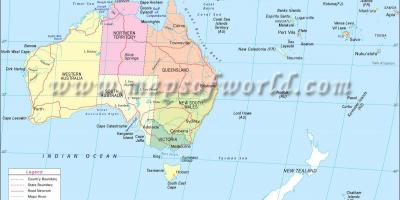 Mapa de Australia continente