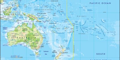 Mapa de Australia islas