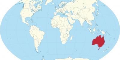Australia en el mapa del mundo