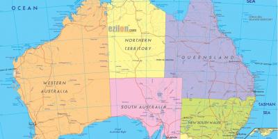 Mapa político de Australia