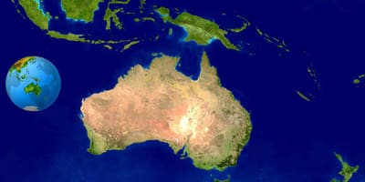 Mapa de Australia satélite