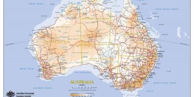 Mapa de Australia transportes