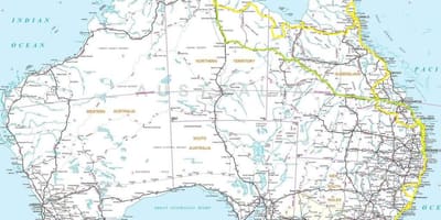 Mapa de carreteras de australia