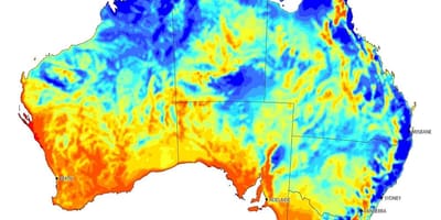 Mapa de viento de Australia