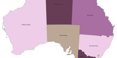 Australia mapa con los estados