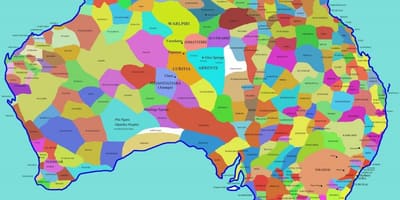 Mapa de los indígenas de Australia