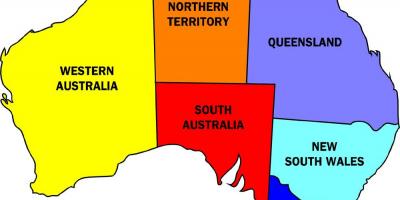 Los estados de mapa de Australia