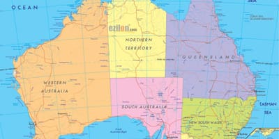 Mapa de Australia hd