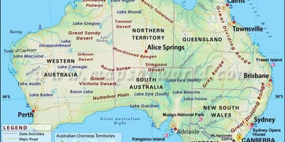 Australia en el mapa