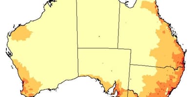 Mapa de población de Australia