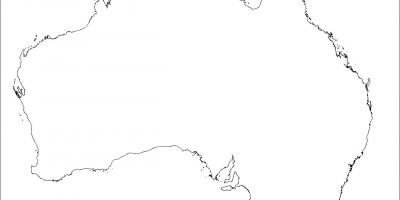 Australia mapa en blanco