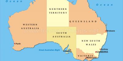 Mapa de Australia político