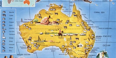 Mapa de recursos de Australia