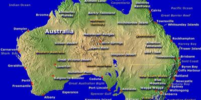 Mapa de mapa de Australia
